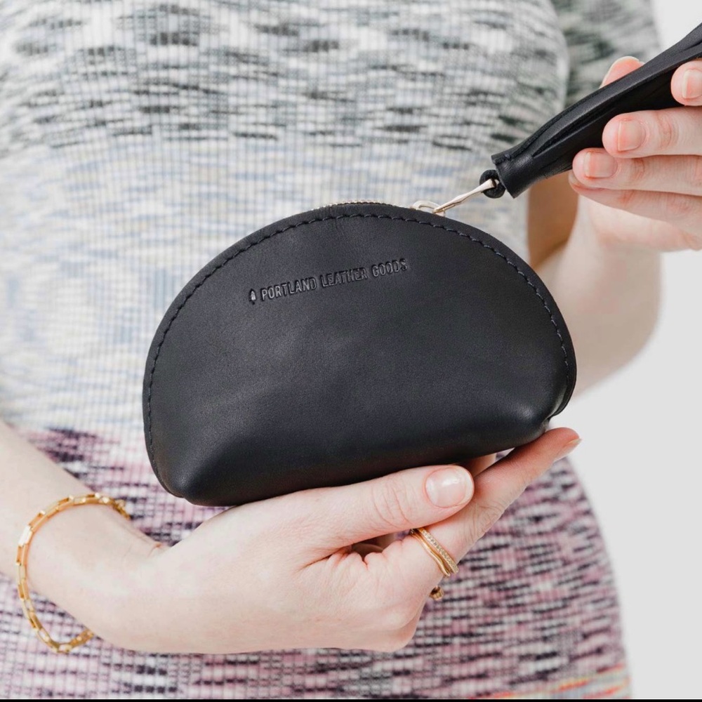 Portland Leather Goods Black Taco Tassel Pouch